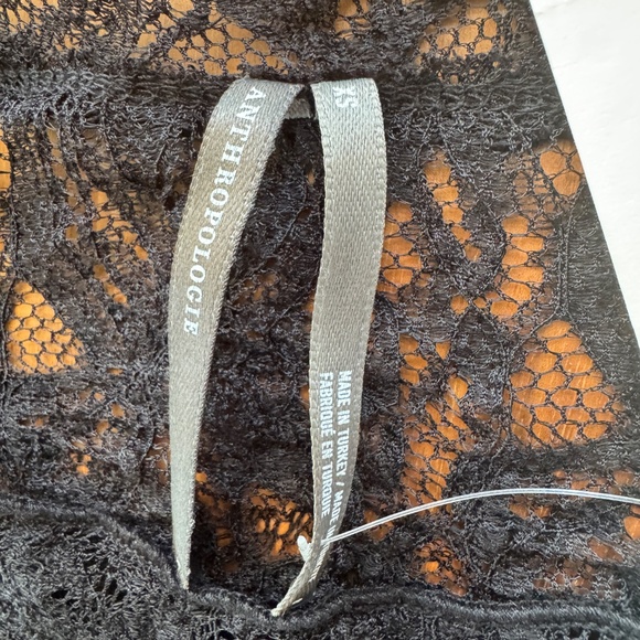 Anthropologie - NWT - Black, XS, Stretch, Short Sleeve, Lace Top - Picture 5 of 12